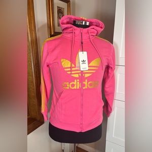 Adidas girls, Pink & Gold Sweat Suit: Glamorous Comfort in Large